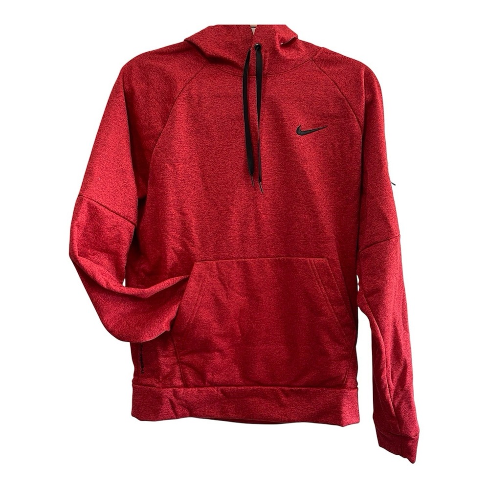 Nike Men's Therma-FIT Pullover Fitness Hoodie Red Heather DQ4834-677 Sz S